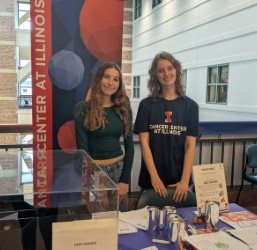 Depke presenting a microscope for small biological molecules at the 2025 Beckman Open House