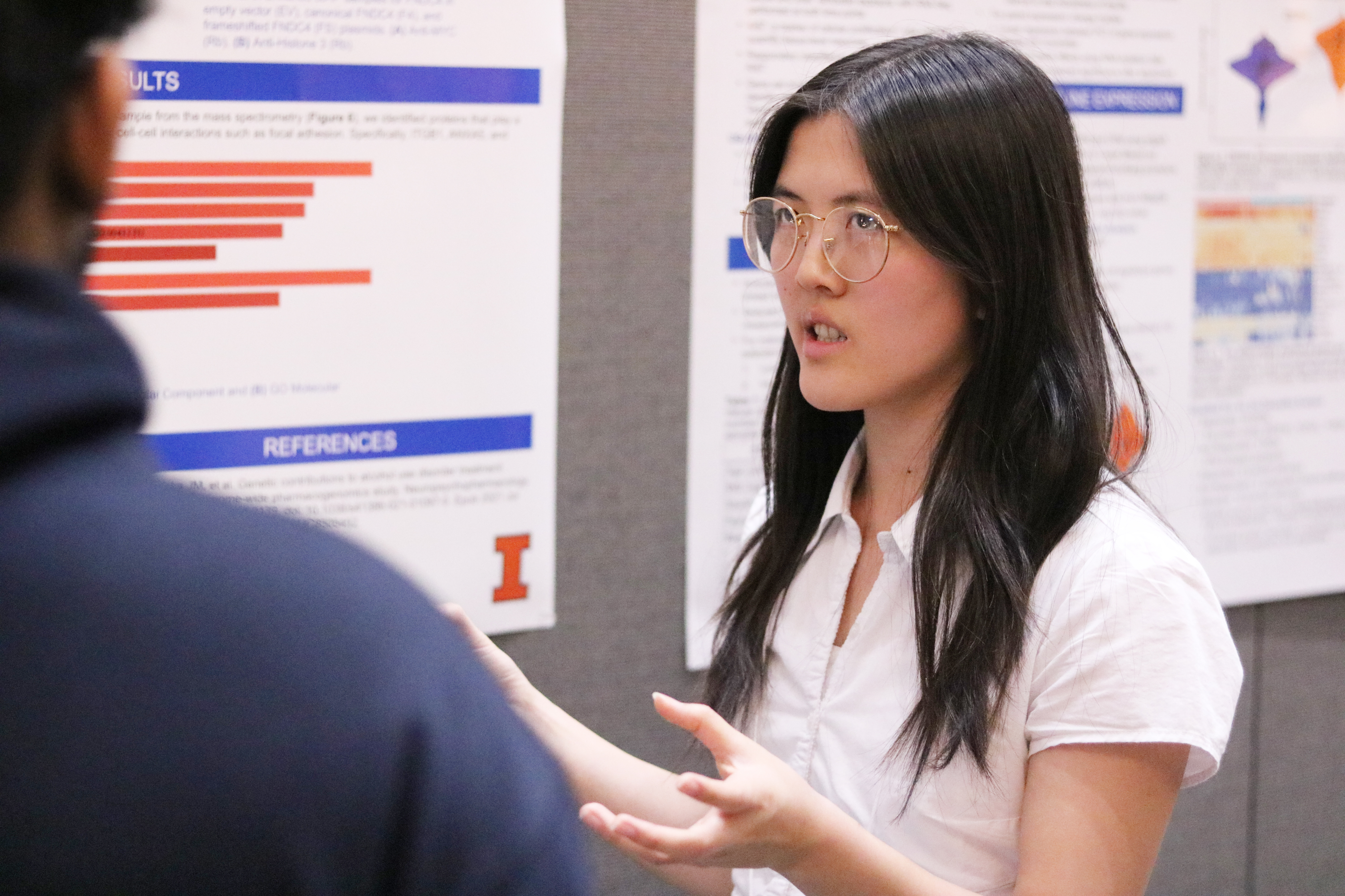 Cindy Chen presents at the 2025 Illinois Poster Session