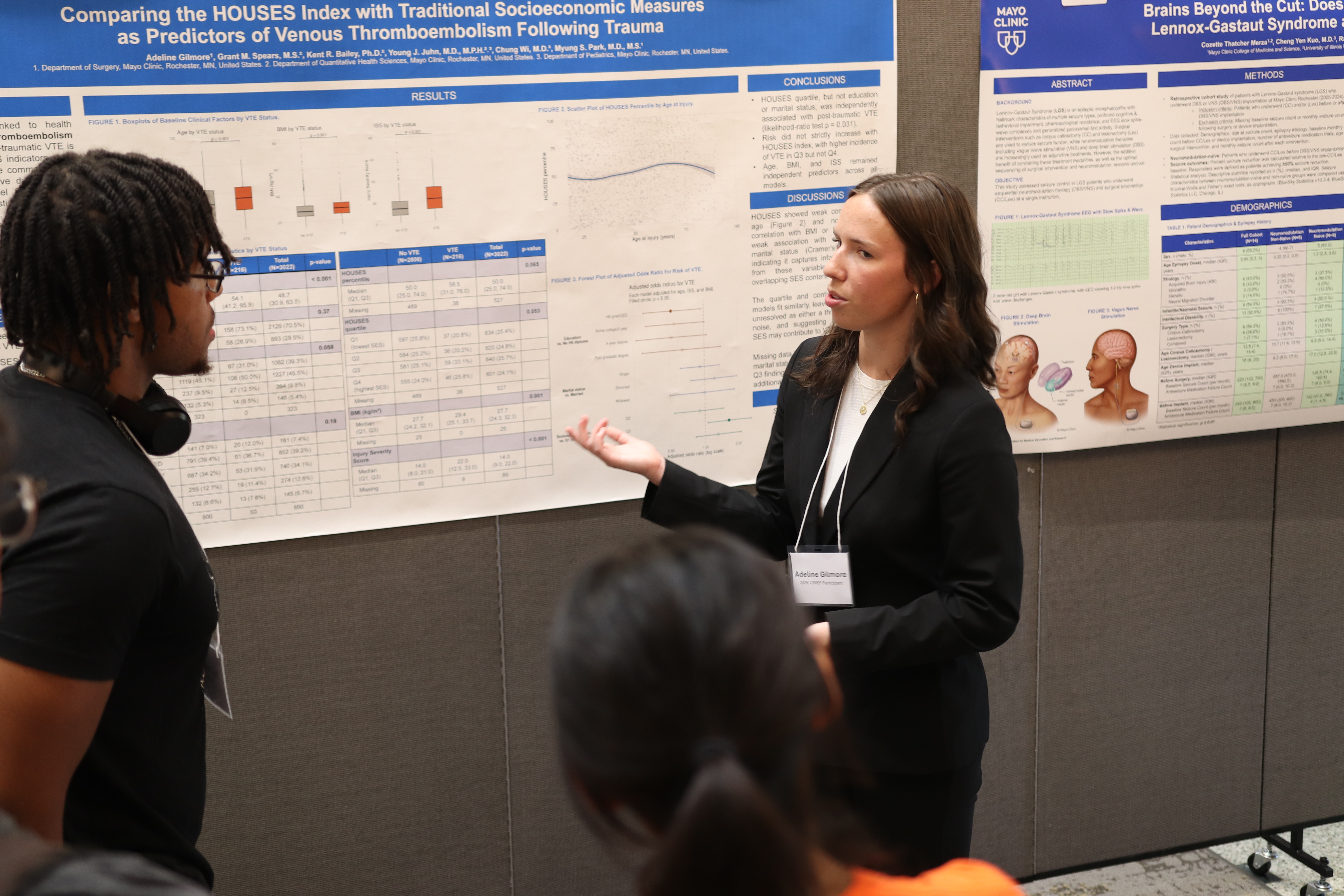 Adeline Gilmore presents at the Illinois poster session