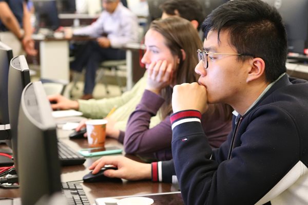 Computational Genomics course students in a session