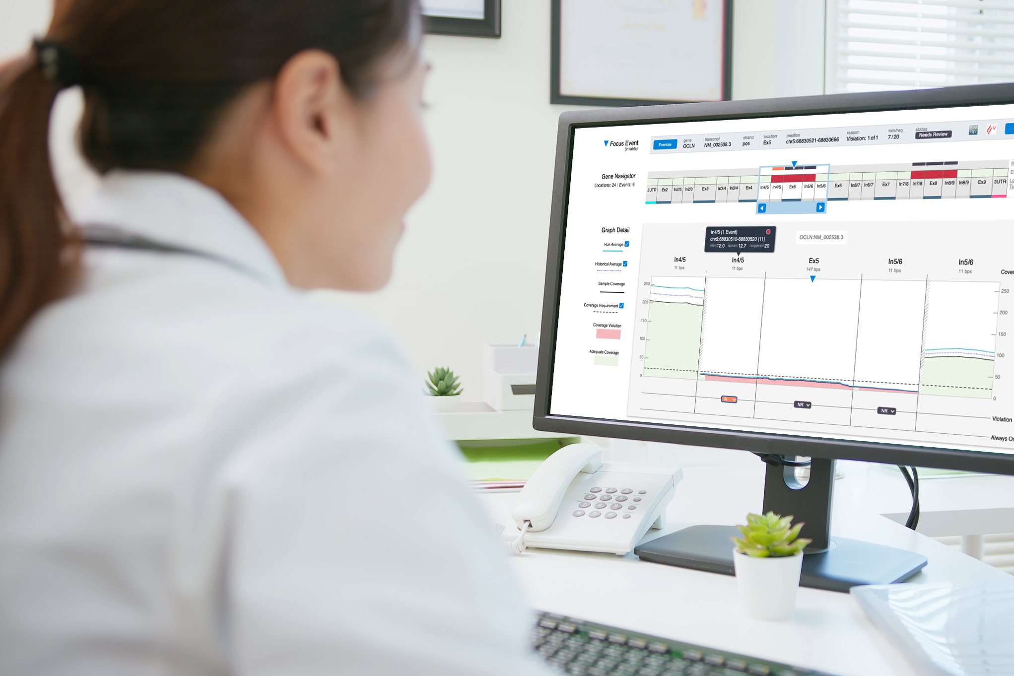 woman using computer