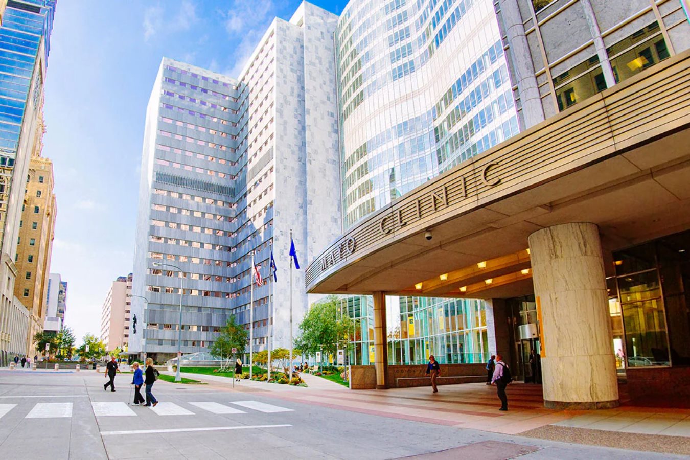 Mayo Clinic entrance in Rochester, Minnesota